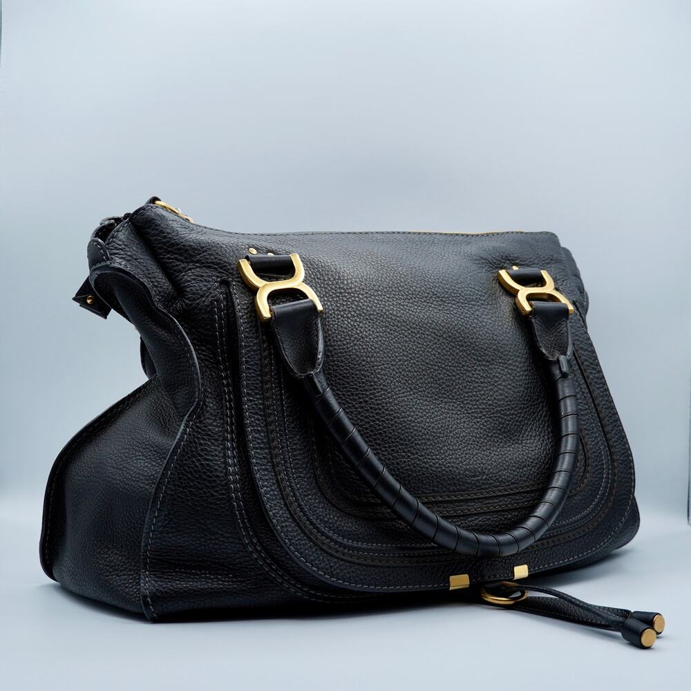 Chloe Calfskin Medium Marcie Satchel Black - Picture 2 of 11